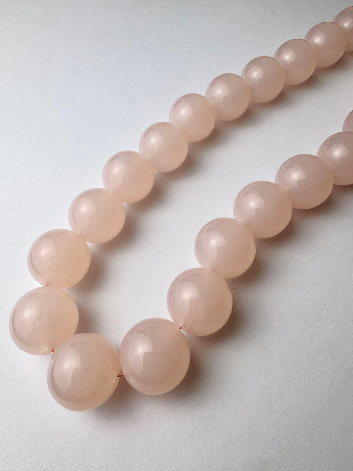 Light Pink Round Bead Necklace