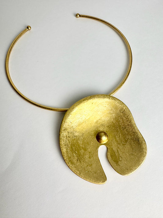 Gold Flower Choker Necklace
