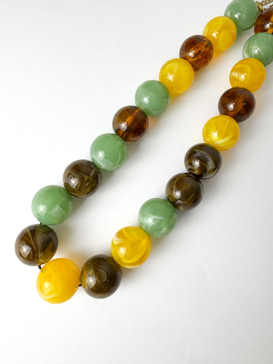 Yellow and Green Multi Necklace