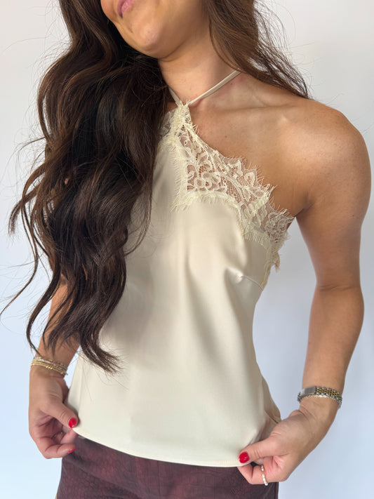 THE CHAMPAGNE LACE TANK