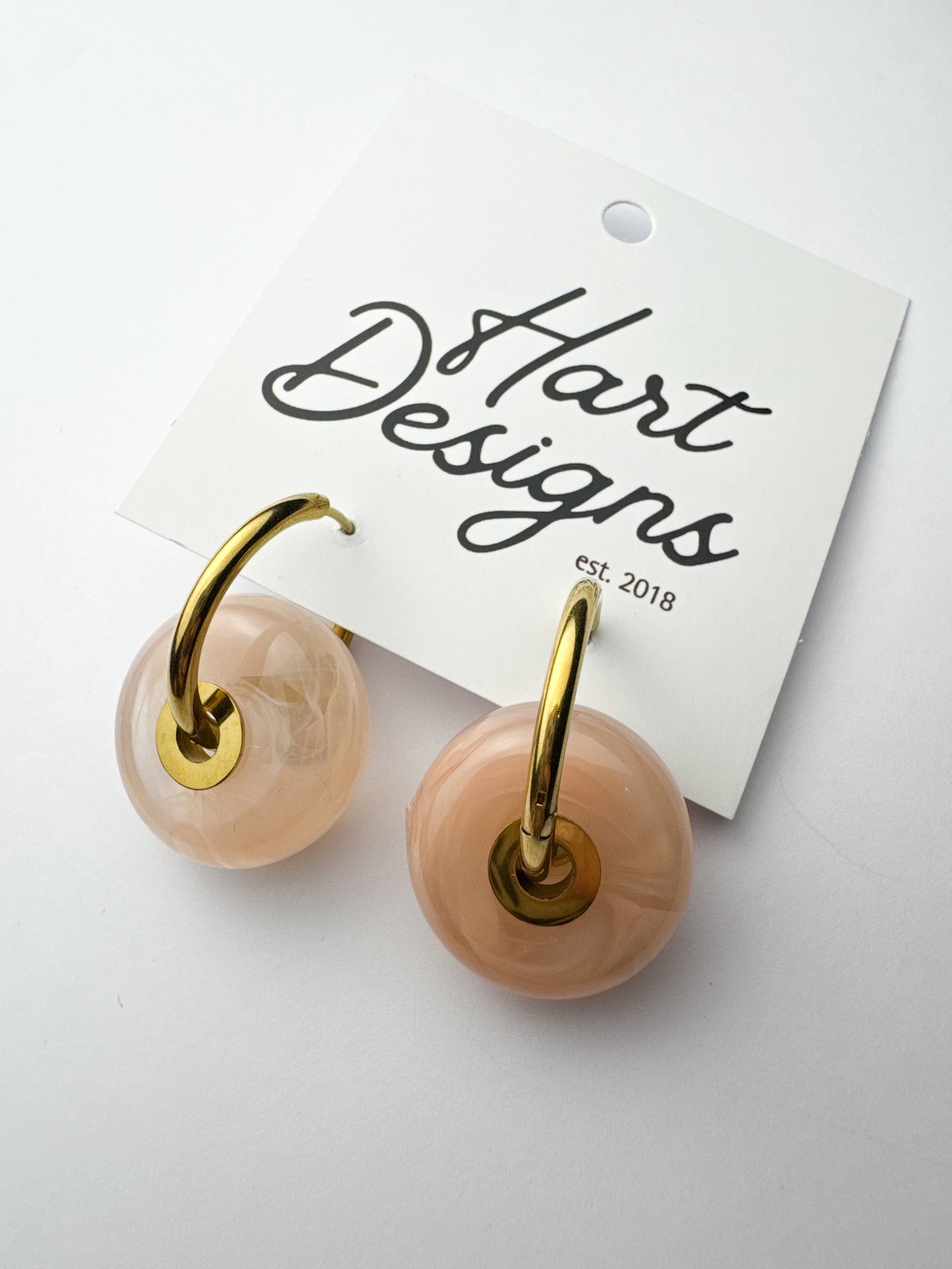 Pink Hoop Earrings