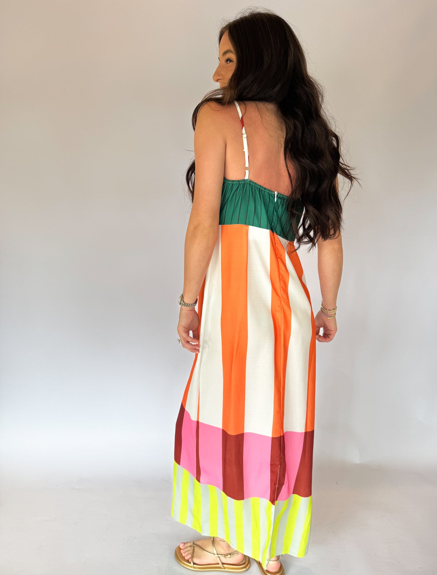 KATIE COLOR BLOCK MAXI DRESS