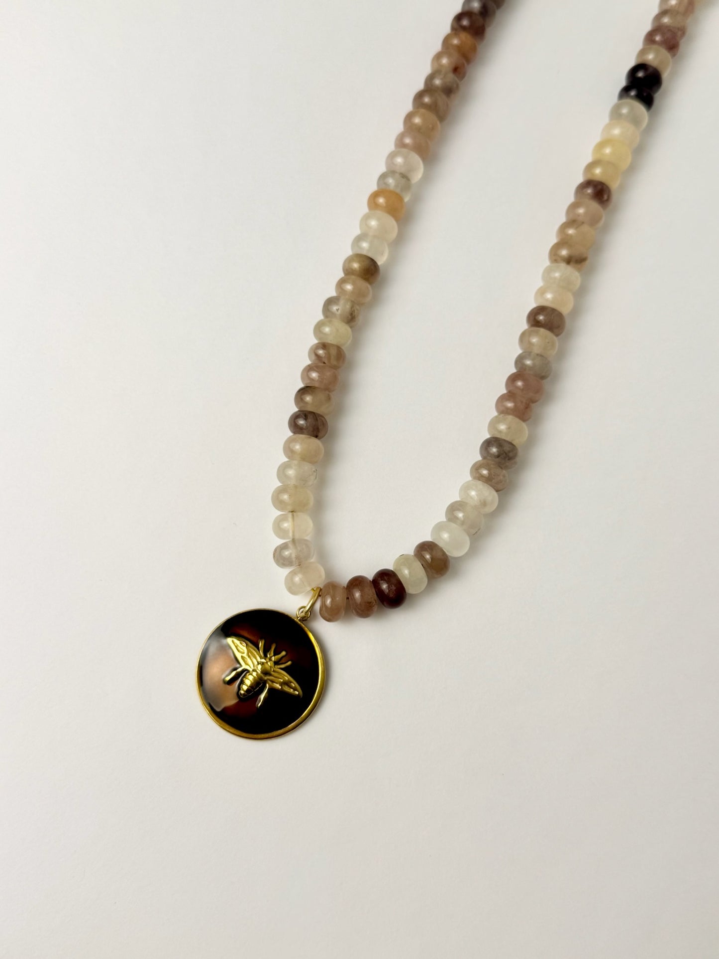 Multi Beaded Bee Necklace