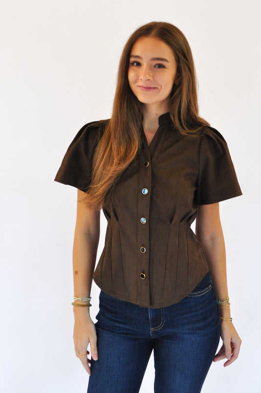 THE DAPHNE SUEDE TOP