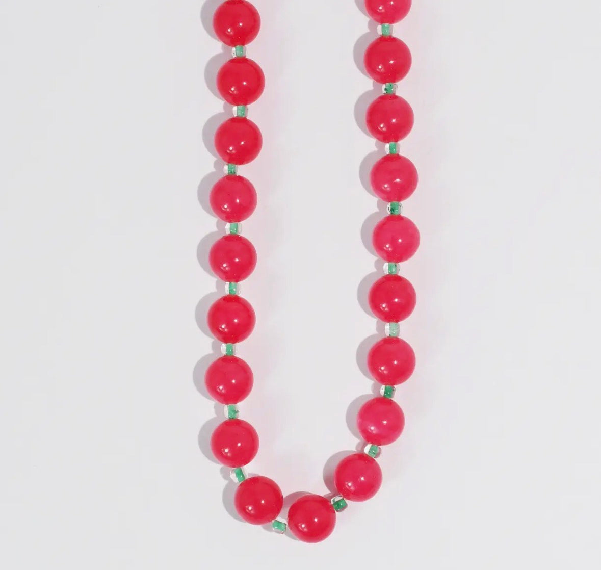 Pink Small Beaded Necklace