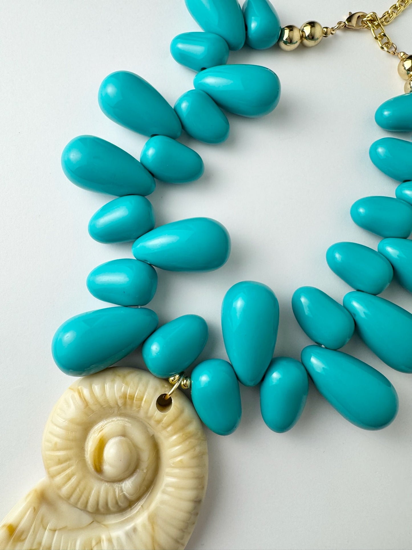 Teal Shell Necklace