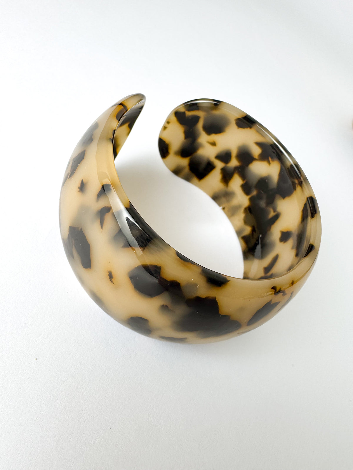 Light Tortoise Shell Bangle Bracelet