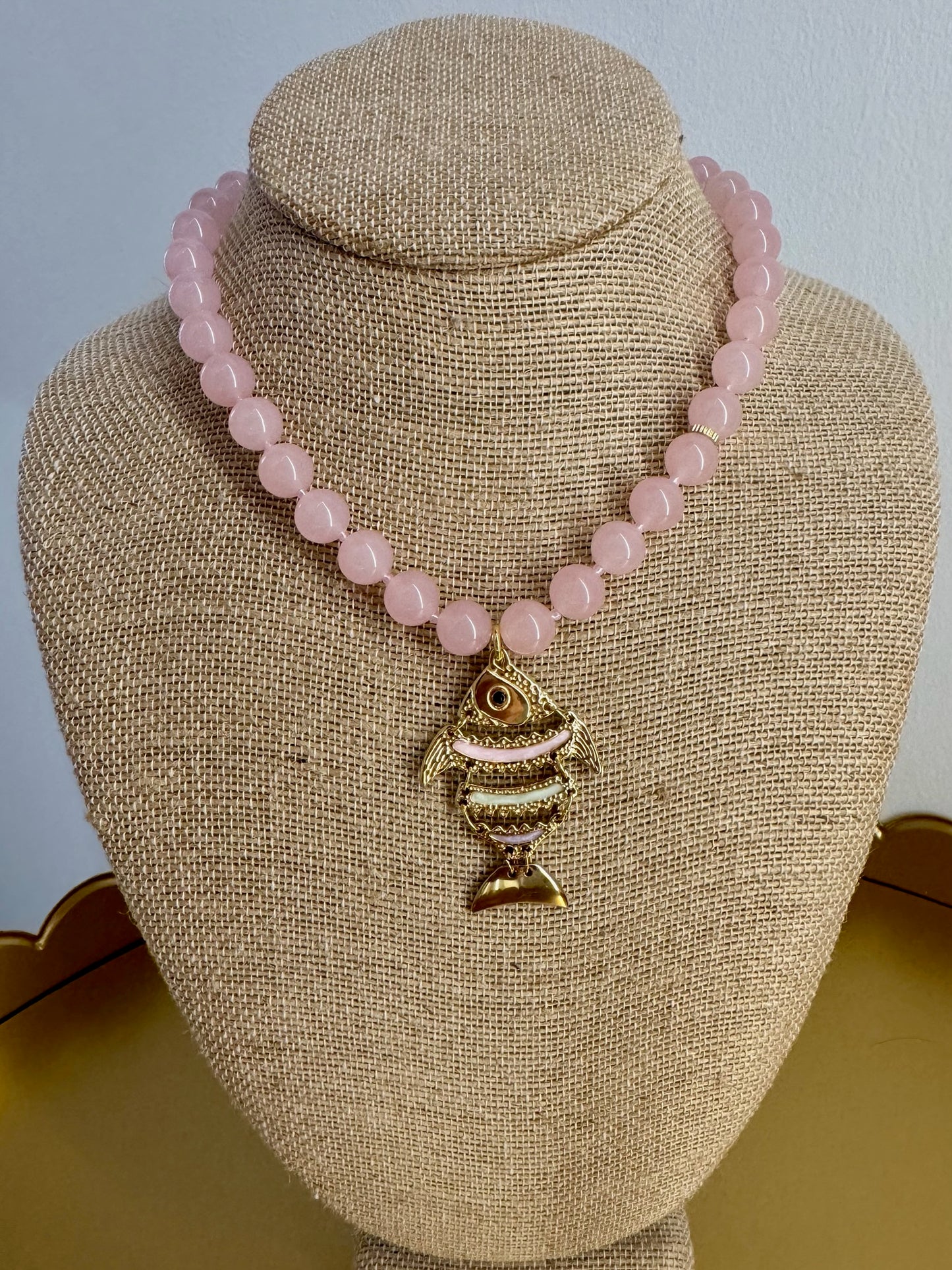 Pink Fish Necklace