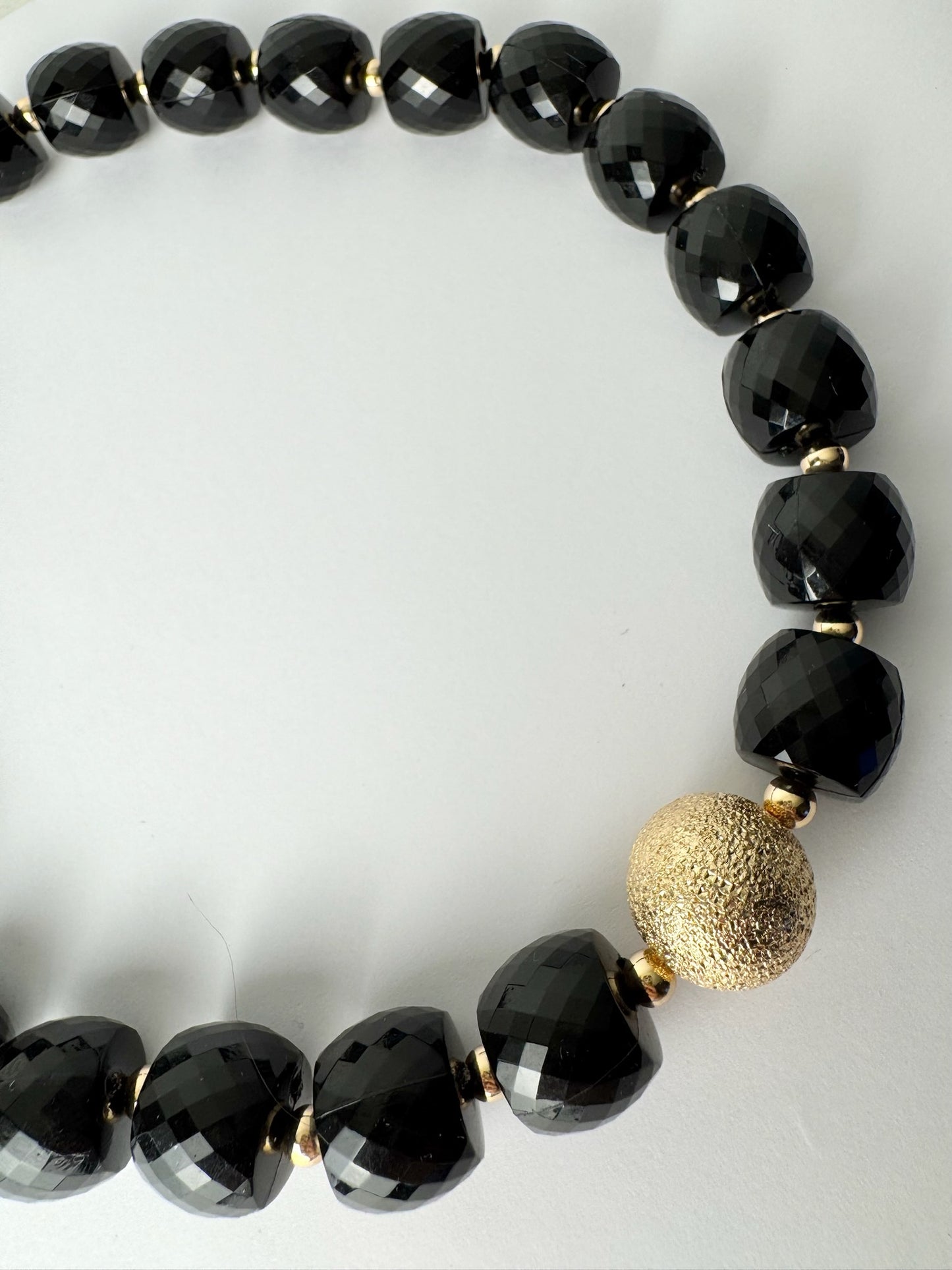 Black and Gold Beaded Necklace