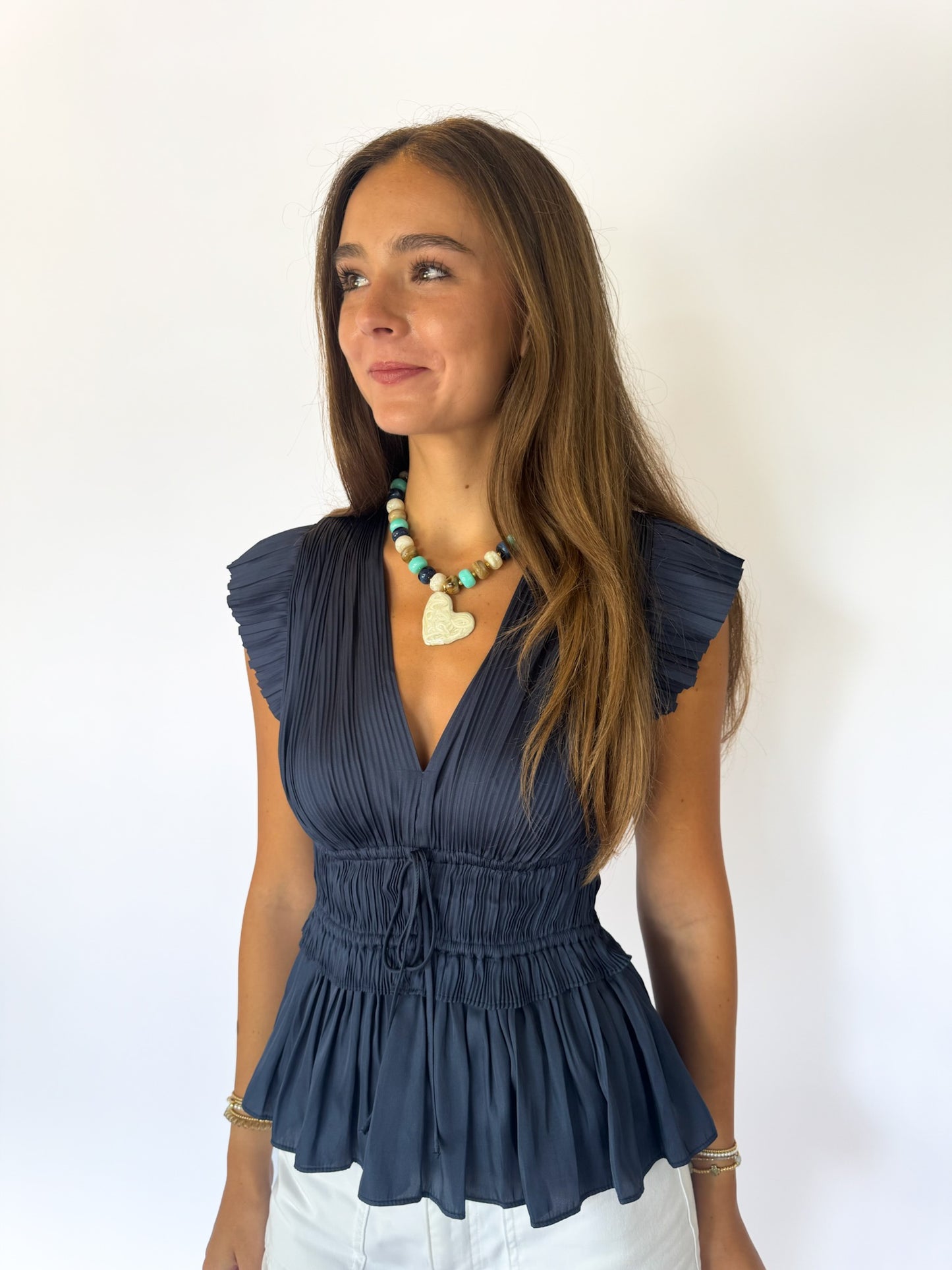THE AMARA TOP - NAVY