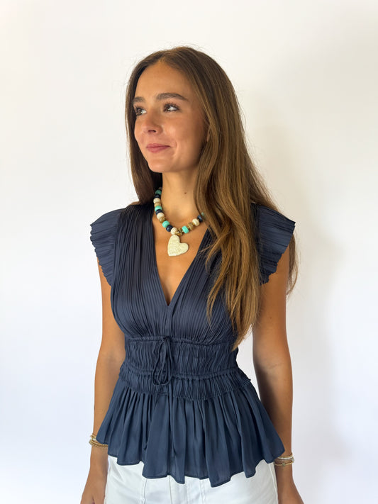 THE AMARA TOP - NAVY