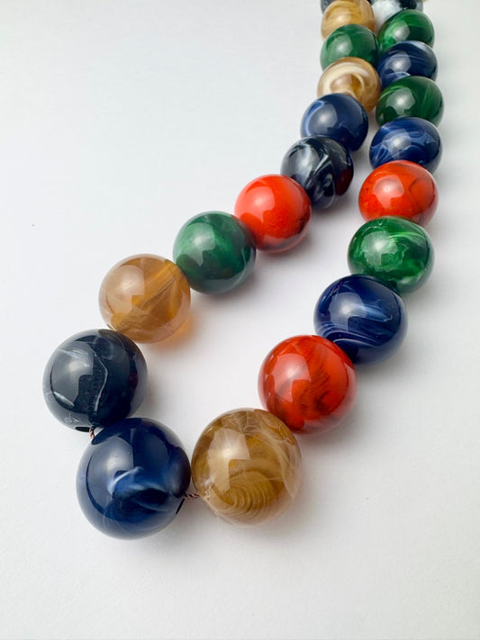 Round Multi Beaded Necklace