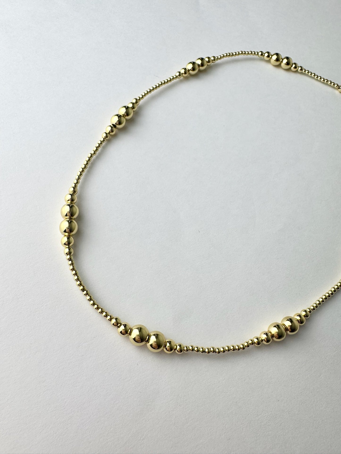 Gold Waterproof Beaded Necklace