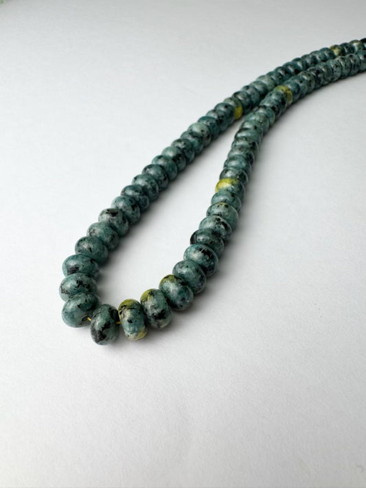 Blue Marble Beaded Necklace