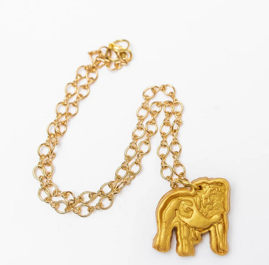 Hidden Truth- Gold Plated Chain with Bulldog