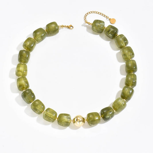 Green Beaded Necklace