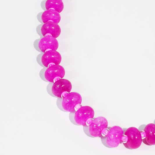 Fuchsia Gemstone Necklace