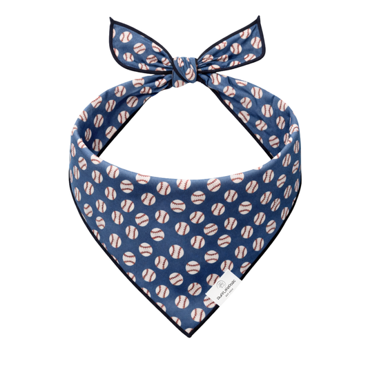 Baseball Game Day Dog Bandana: S/M