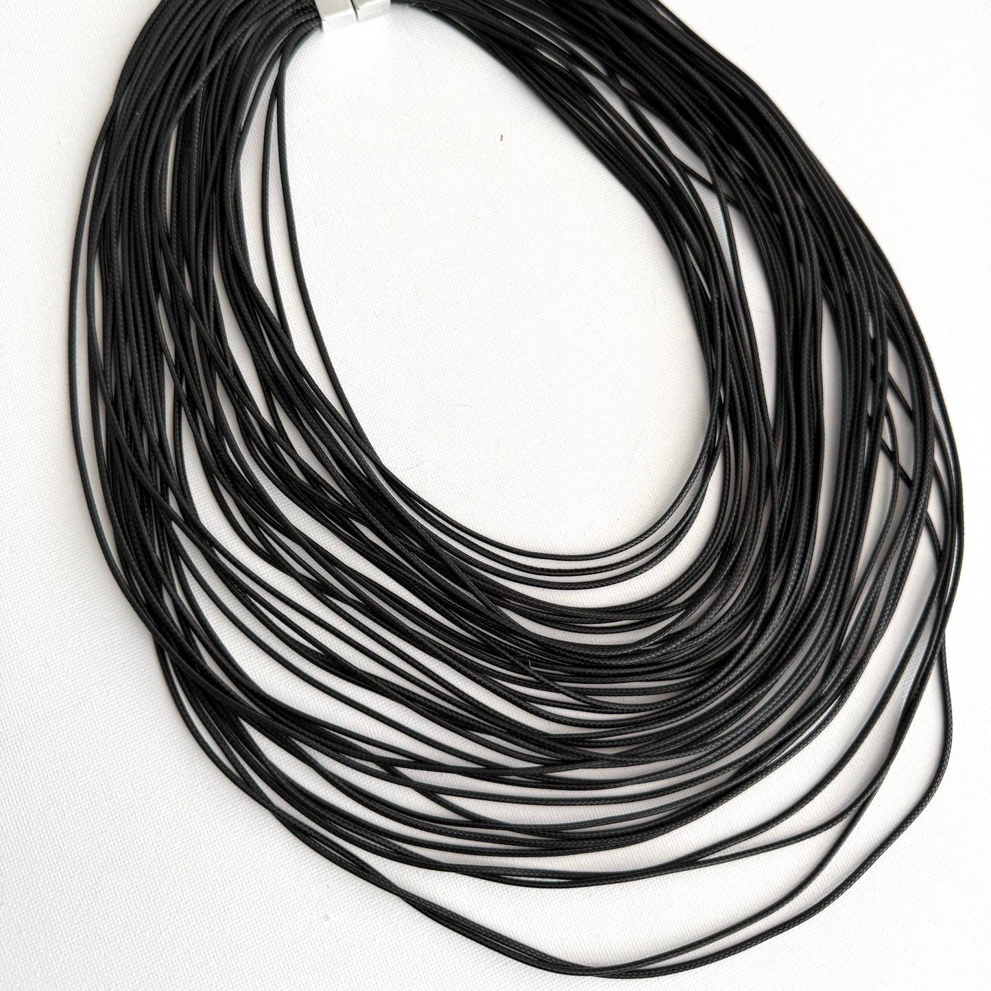 Multi Layer Magnetic Necklace Black