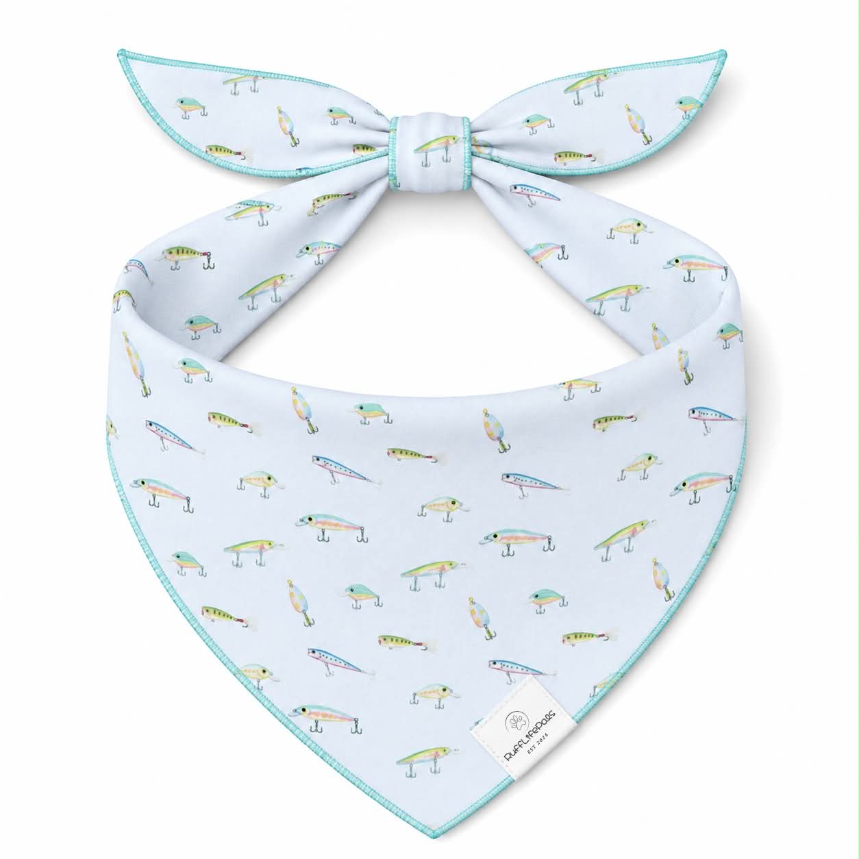 Fishing Lures Dog Bandana: S/M