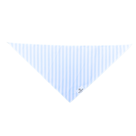 Light Blue Striped Dog Bandana: S/M